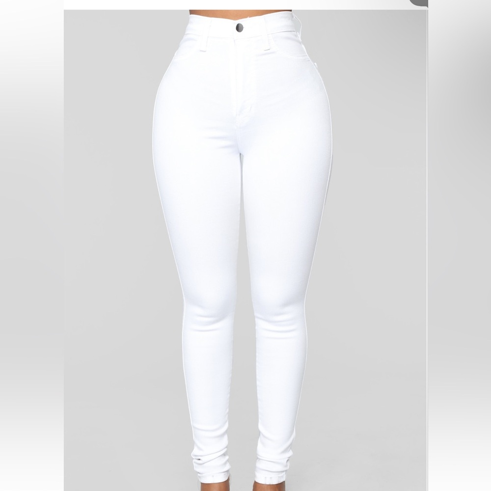 Fashion Nova white skinny jeans